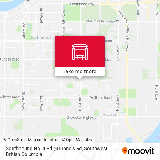 Southbound No. 4 Rd @ Francis Rd plan