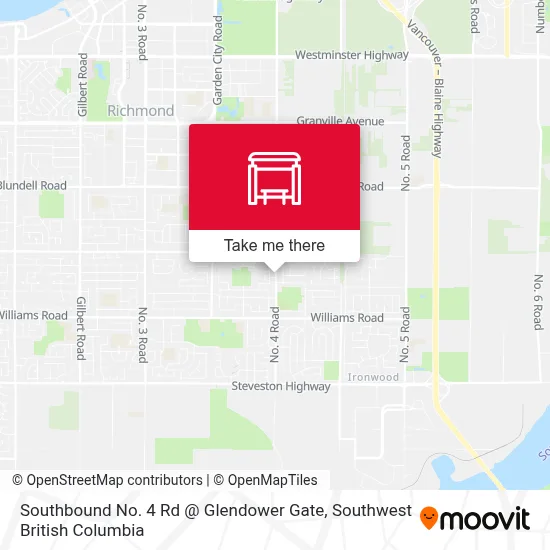Southbound No. 4 Rd @ Glendower Gate map