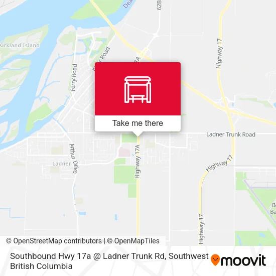 Southbound Hwy 17a @ Ladner Trunk Rd map
