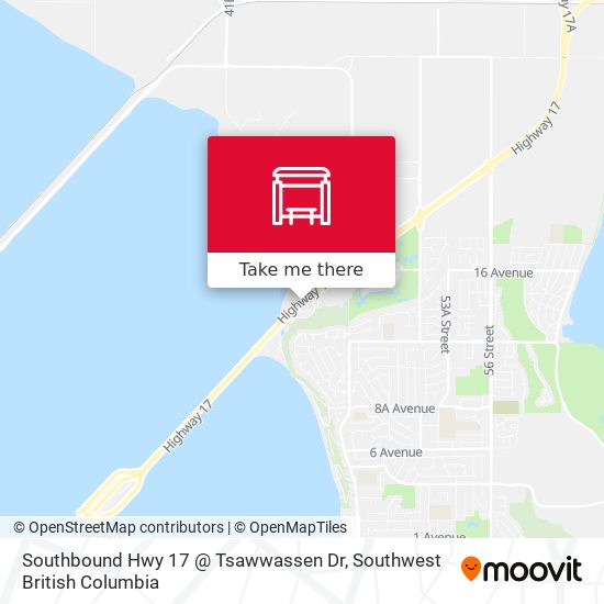 Southbound Hwy 17 @ Tsawwassen Dr map