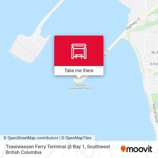 Tsawwassen Ferry Terminal @ Bay 1 map