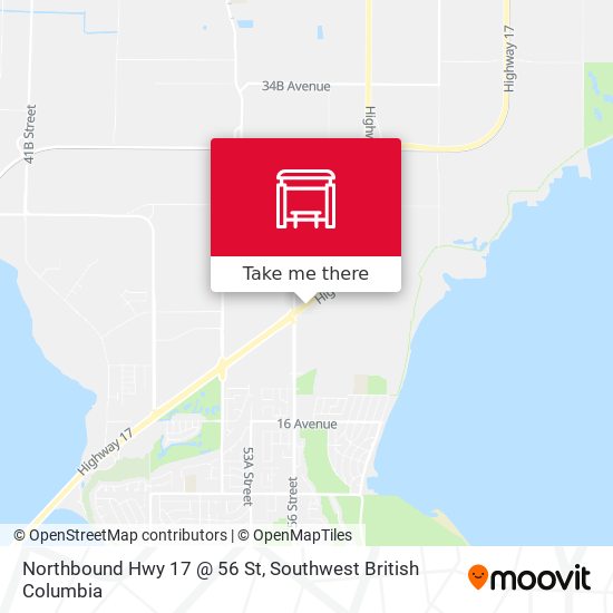 Northbound Hwy 17 @ 56 St map