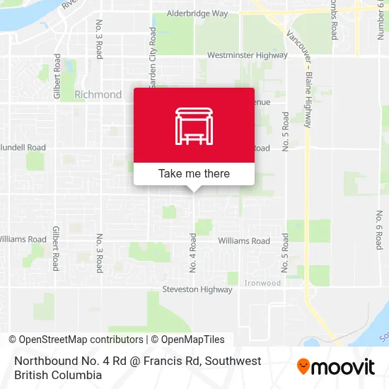 Northbound No. 4 Rd @ Francis Rd map