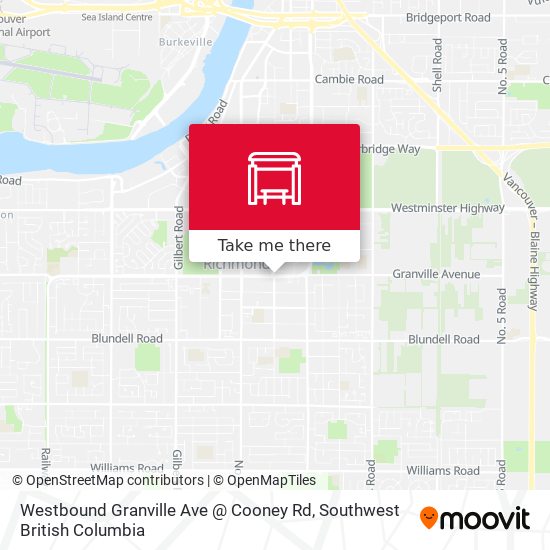 Westbound Granville Ave @ Cooney Rd plan