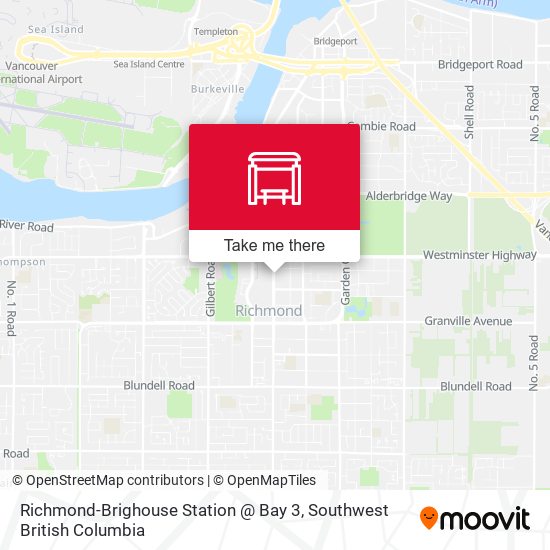 Richmond-Brighouse Station @ Bay 3 map