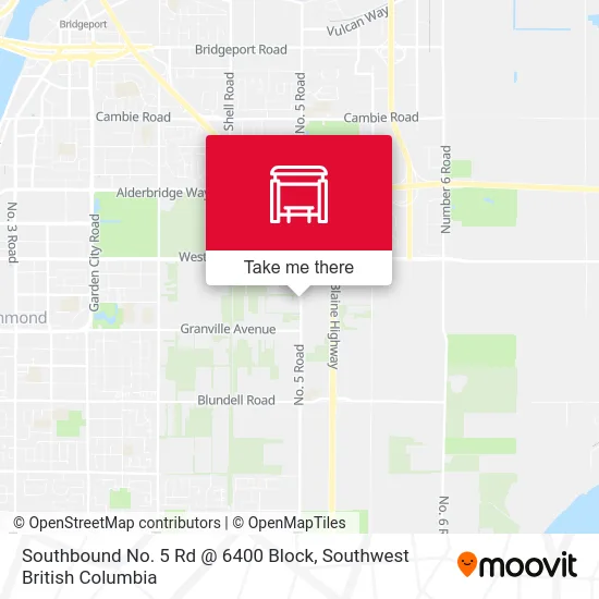 Southbound No. 5 Rd @ 6400 Block map