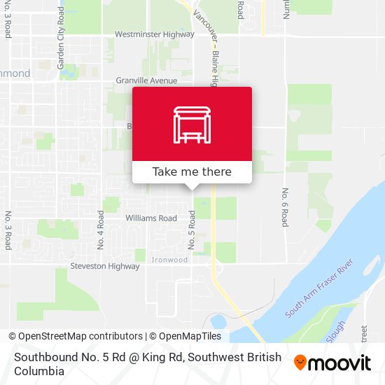 Southbound No. 5 Rd @ King Rd map