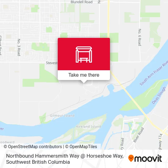 Northbound Hammersmith Way @ Horseshoe Way map
