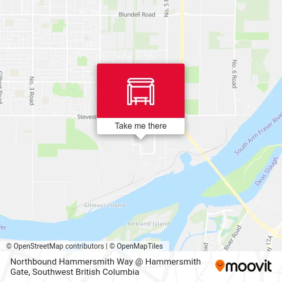 Northbound Hammersmith Way @ Hammersmith Gate map