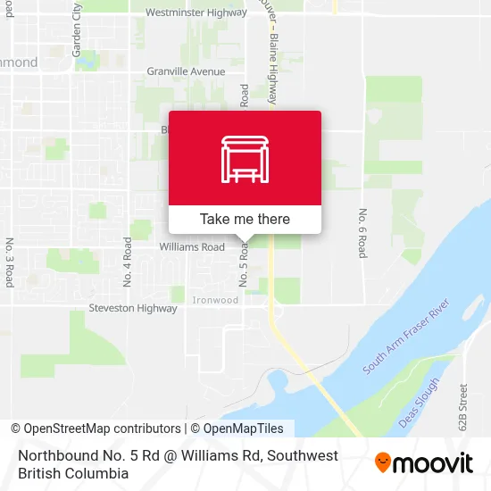 Northbound No. 5 Rd @ Williams Rd map