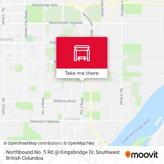 Northbound No. 5 Rd @ Kingsbridge Dr map