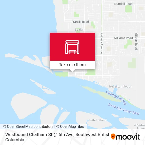 Westbound Chatham St @ 5th Ave map