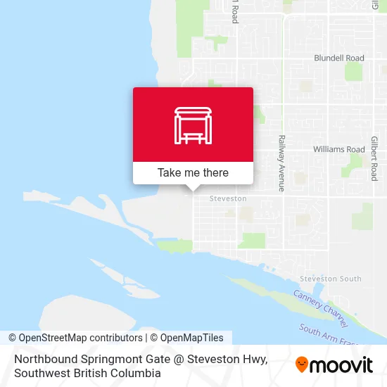 Northbound Springmont Gate @ Steveston Hwy map