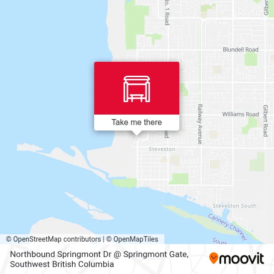 Northbound Springmont Dr @ Springmont Gate map