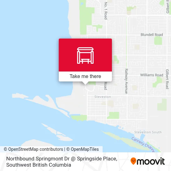 Northbound Springmont Dr @ Springside Place map