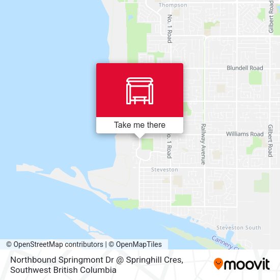 Northbound Springmont Dr @ Springhill Cres map