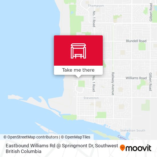 Eastbound Williams Rd @ Springmont Dr plan