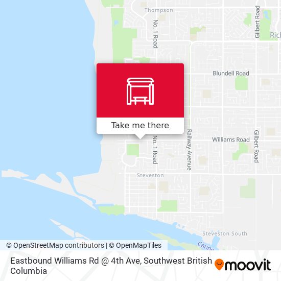 Eastbound Williams Rd @ 4th Ave map