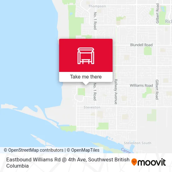 Eastbound Williams Rd @ 4th Ave map