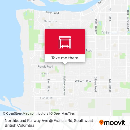 Northbound Railway Ave @ Francis Rd map