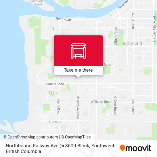 Northbound Railway Ave @ 8600 Block map