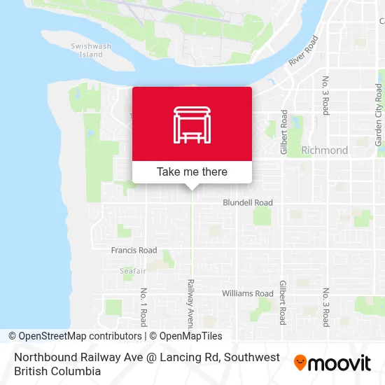 Northbound Railway Ave @ Lancing Rd map