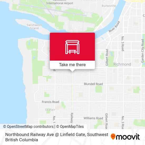 Northbound Railway Ave @ Linfield Gate map