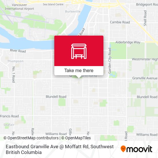 Eastbound Granville Ave @ Moffatt Rd plan