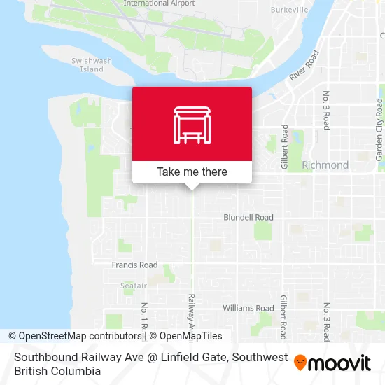 Southbound Railway Ave @ Linfield Gate map