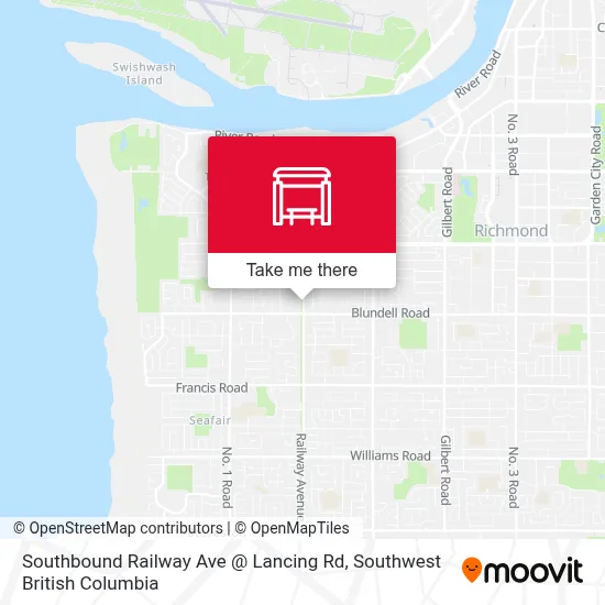 Southbound Railway Ave @ Lancing Rd map