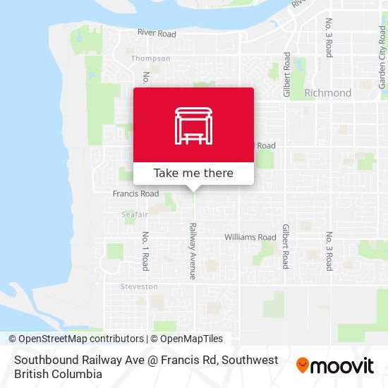 Southbound Railway Ave @ Francis Rd map