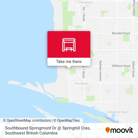 Southbound Springmont Dr @ Springhill Cres map