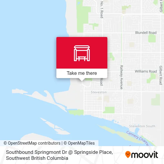 Southbound Springmont Dr @ Springside Place map