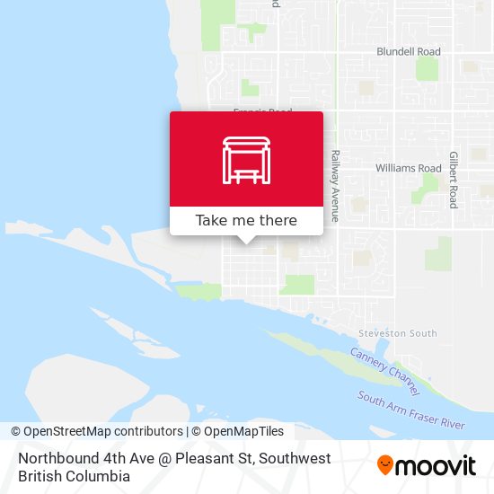 Northbound 4th Ave @ Pleasant St map