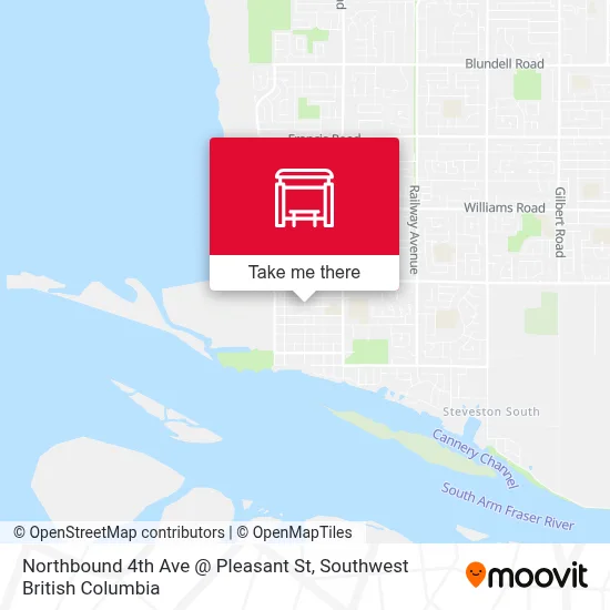 Northbound 4th Ave @ Pleasant St map