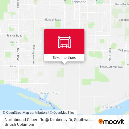 Northbound Gilbert Rd @ Kimberley Dr map