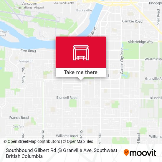 Southbound Gilbert Rd @ Granville Ave map