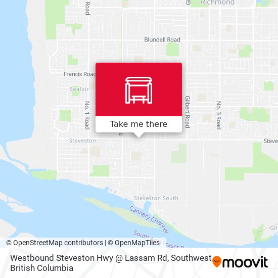 Westbound Steveston Hwy @ Lassam Rd plan