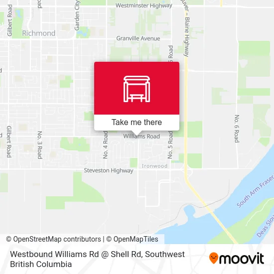 Westbound Williams Rd @ Shell Rd plan