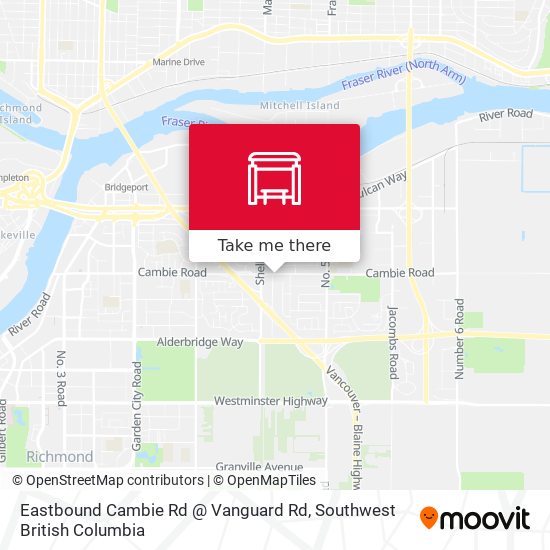 Eastbound Cambie Rd @ Vanguard Rd map