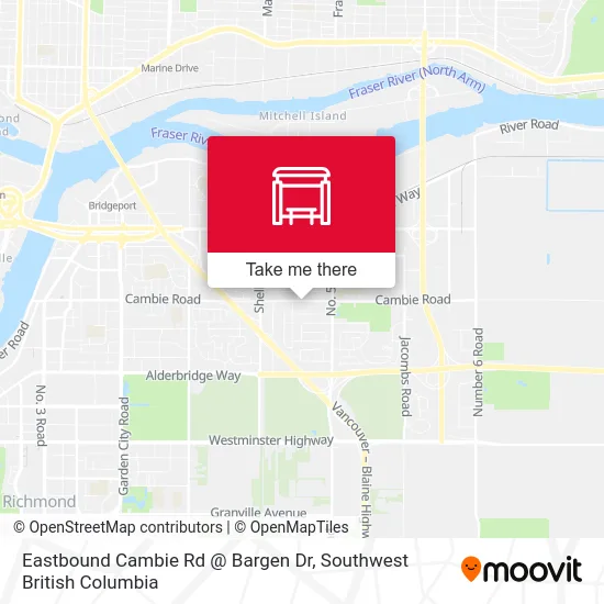 Eastbound Cambie Rd @ Bargen Dr map