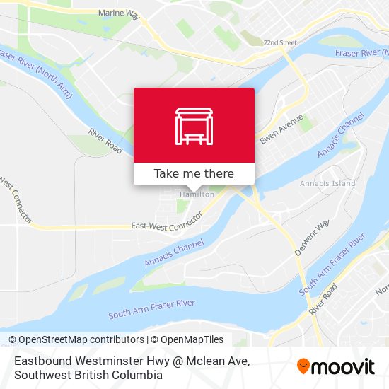 Eastbound Westminster Hwy @ Mclean Ave plan