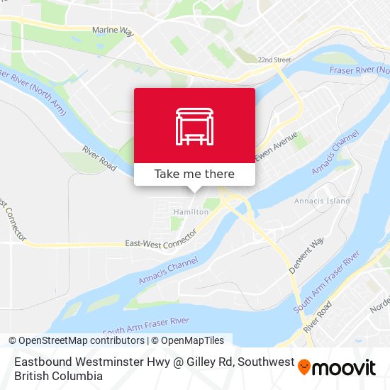 Eastbound Westminster Hwy @ Gilley Rd plan