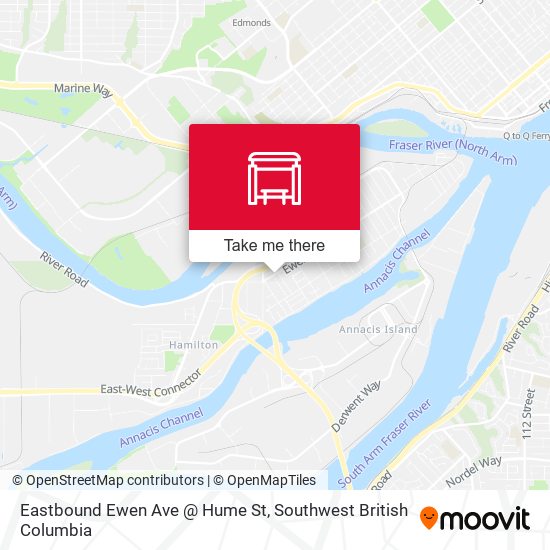 Eastbound Ewen Ave @ Hume St map