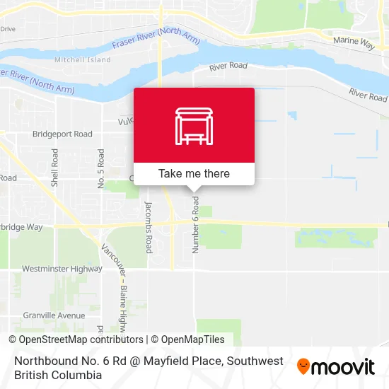 Northbound No. 6 Rd @ Mayfield Place map