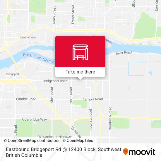 Eastbound Bridgeport Rd @ 12400 Block map