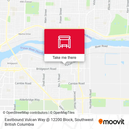 Eastbound Vulcan Way @ 12200 Block map