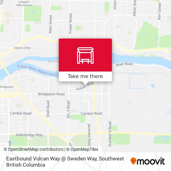 Eastbound Vulcan Way @ Sweden Way map