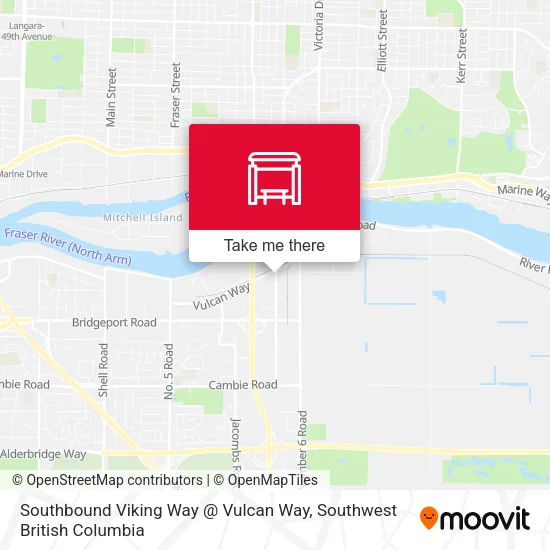 Southbound Viking Way @ Vulcan Way map