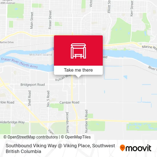Southbound Viking Way @ Viking Place map